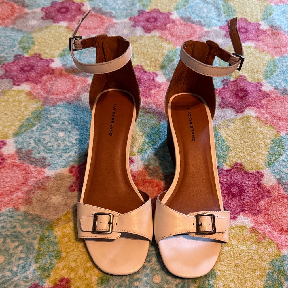 Lucky Brand White Women's Sandals with Buckle
